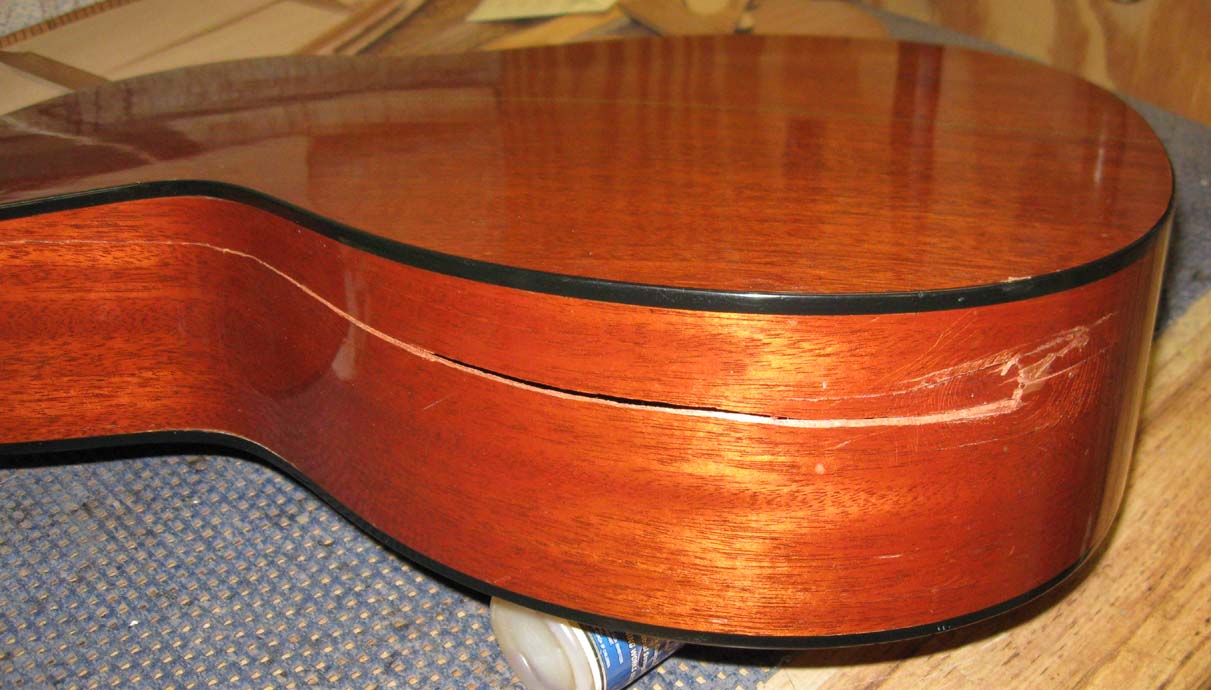 Damaged Taylor guitar